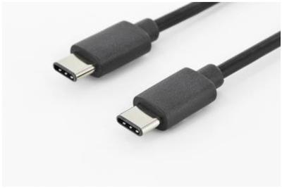 Digitus AK-300138-018-S USB-kabel USB 2.0 USB-C stekker, USB-C stekker 1.80 m Zwart Rond, Stekker past op beide manieren, Afgeschermd (dubbel) Digitus AK-300138-018-S USB-kabel USB 2.0 USB-C stekker, USB-C stekker 1.80 m Zwart Rond, Stekker past op beide manieren, Afgeschermd (dubbel)