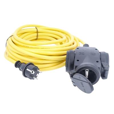 AS Schwabe 61456 Stroom Verlengkabel 16 A Geel 10.00 m AT-N07V3V3-F 3G 1,5 mm²