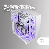 Micro ATX/ITX Mini tower BehuizingBehuizing Mars Gaming MCVISIONW Wit - thumbnail