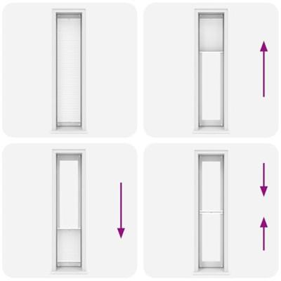 VidaXL Rolgordijn 40x200 cm geplooid wit