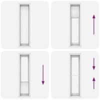 VidaXL Rolgordijn 40x200 cm geplooid wit - thumbnail