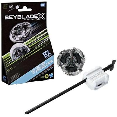 Beyblade X Starter Pack Feather Phoenix 2-60N BX, Takara Tomy verdedigingstype tol met lanceerder, wedstrijdtol, geschikt voor kinderen vanaf 8 jaar.