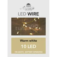 Draadverlichting Goud 10 LED 1m WW - thumbnail