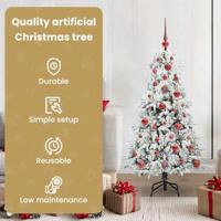 VidaXL Kunstmatige inklapbare kerstboom wit 120 cm pe en pvc - thumbnail