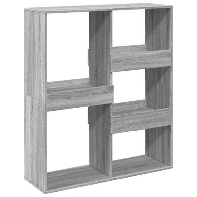 Boekenkast 100x33x175 cm bewerkt hout grijs sonoma eikenkleurig