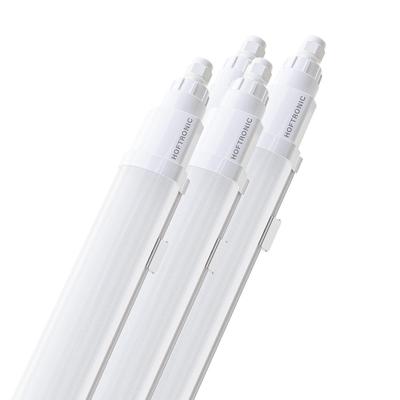 Set van 4 Q-Series LED TL Armaturen 60cm - 18 Watt 2160 Lumen vervangt 72 Watt - 120lm/W - 6500K daglicht wit licht - Gereedschapsloos Koppelbaar - IK08 - IP65 Waterdicht - Tri-proof plafondverlichting