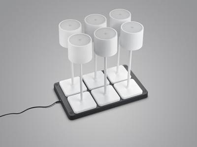 Trio Set van 6 tafellampjesFernandez wit - R54096631