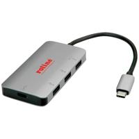 ROLINE USB 3.2 Gen 1 Hub, 3-voudig, Type C aansluitkabel (PD+Data) - thumbnail