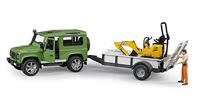 bruder Land Rover Defender met CB 8010 CTS-micrograafmachine modelvoertuig - thumbnail