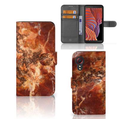 Samsung Galaxy Xcover 5 | Bookcase | Marmer Bruin Samsung Galaxy Xcover 5 | Bookcase | Marmer Bruin