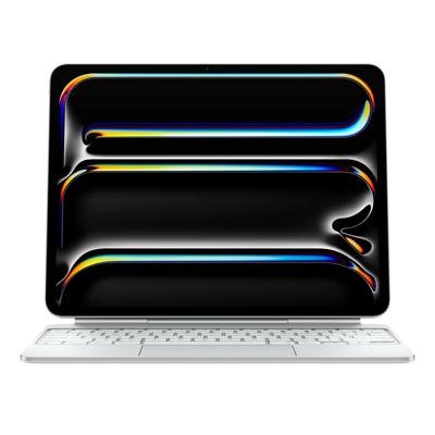Apple iPad Magic Keyboard-hoes voor de 13 inch iPad Pro (M4), comfortabel typen, ingebouwde trackpad, rij functietoetsen, Italiaans - Wit ​​​​​​​