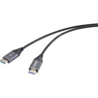 SpeaKa Professional SP-12842676 HDMI-kabel HDMI / Glasvezel Aansluitkabel HDMI-A-stekker, HDMI-A-stekker 50 m Zwart 8K UHD, Active Optical Cable (AOC) - thumbnail