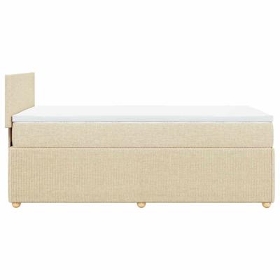 Boxspring met matras stof crèmekleurig 120x200 cm - thumbnail