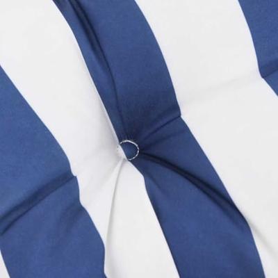 Tuinbankkussens 2 st gestreept 120x50x7 cm stof wit en blauw Tuinbankkussens 2 st gestreept 120x50x7 cm stof wit en blauw