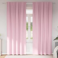 Gordijnen met gordijnen 2 pcs Babyroze Polyester - thumbnail