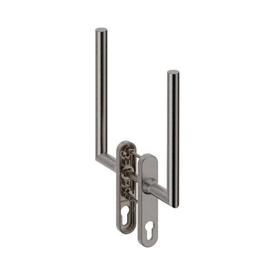 Hardbrass Hefschuifdeurgreep Toledo dubbel PC69 - RVS Hardbrass Hefschuifdeurgreep Toledo dubbel PC69 - RVS