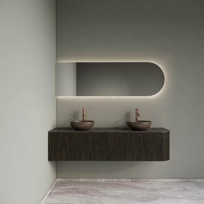 Badkamermeubelset Gliss Design Alluro 160 cm Links Charcoal Badkamermeubelset Gliss Design Alluro 160 cm Links Charcoal