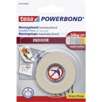 tesa INDOOR 55740-00001-02 Montagetape tesa Powerbond Wit (l x b) 1.5 m x 19 mm 1 stuk(s) - thumbnail