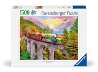 Ravensburger puzzel trein in de herfst - 1500 stukjes - thumbnail