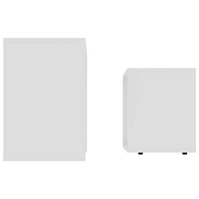 Salontafelset 48x30x45 cm spaanplaat wit