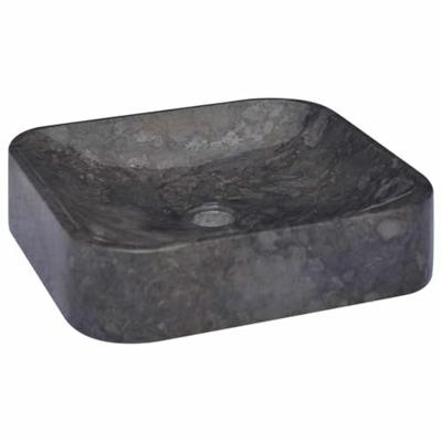 VidaXL Gootsteen 40x40x10 cm marmer zwart VidaXL Gootsteen 40x40x10 cm marmer zwart