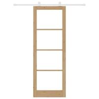 Schuifdeur ORKDAL Bruin 83 x 232 cm Hout en metaal - thumbnail
