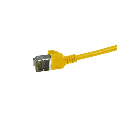 LogiLink CQ9037S RJ45 Netwerkkabel, patchkabel CAT 6A U/FTP 1.00 m Geel Extreem dun, Vlambestendig, Flexibel, Folie afscherming, Halogeenvrij, Snagless,