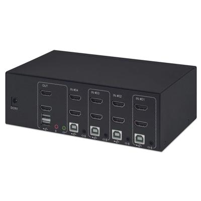 Manhattan 153539 KVM-switch HDMI Toetsenbord 3840 x 2160 Pixel