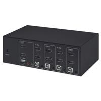 Manhattan 153539 KVM-switch HDMI Toetsenbord 3840 x 2160 Pixel - thumbnail
