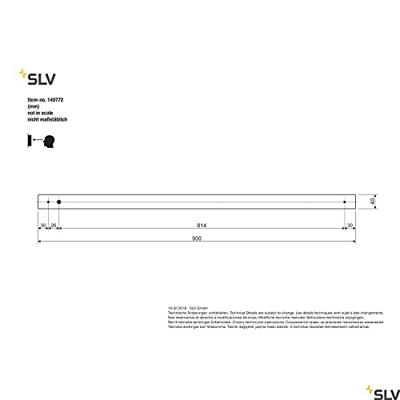 SLV Badkamer wandlampTrukko 90cm chroom - 149772