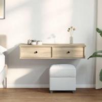 Wandschap met lades 100x37,5x19 cm bewerkt hout sonoma eiken - thumbnail