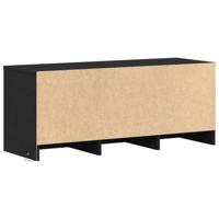 Tv-meubel met LED 97x34x40 cm bewerkt hout zwart - thumbnail