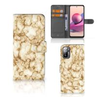 Xiaomi Redmi Note 10/10T 5G | Poco M3 Pro | Bookcase | Marmer Goud - thumbnail