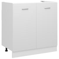 Wastafelonderkast Lyon 80x46x81,5 cm bewerkt hout wit - thumbnail
