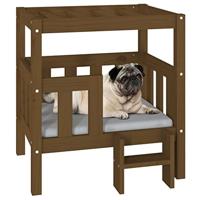 VidaXL Hondenmand 65,5x50,5x70 cm massief grenenhout honingbruin - thumbnail