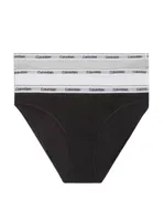 Calvin Klein ondergoed dames 3-pack Bikini Slips dames - MPI - Lage dames slips katoen - S - Wit - Onderbroek - Ondergoed - thumbnail