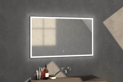 Brauer Jade Spiegel - Rechthoekig - 120 cm - met Directe LED-Verlichting - Dimbaar - met Touchbediening