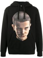 Ih Nom Uh Nit Eleven print drawstring hoodie - Black - thumbnail