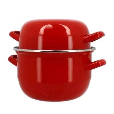 Mosselpan - MENASTYL - 3645562 - Geëmailleerd staal - Zwart - 18 cm - Inhoud 2,7 liter - Geschikt voor alle kookplaten, inclusief inductie Mosselpan - MENASTYL - 3645562 - Geëmailleerd staal - Zwart - 18 cm - Inhoud 2,7 liter - Geschikt voor alle kookplaten, inclusief inductie