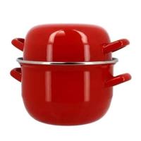 Mosselpan - MENASTYL - 3645562 - Geëmailleerd staal - Zwart - 18 cm - Inhoud 2,7 liter - Geschikt voor alle kookplaten, inclusief inductie - thumbnail