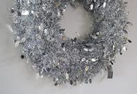 Kerstkrans Lametta Ø50cm Zilver - thumbnail