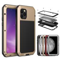 Voor iPhone 11 metalen Armor Triple proofing beschermhoes (goud) - thumbnail