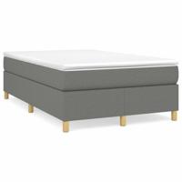 Boxspring met matras stof donkergrijs 120x200 cm - thumbnail