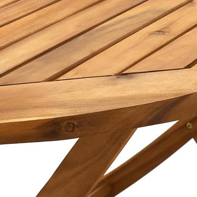 7-delige Tuinset massief hout en stof beige - thumbnail
