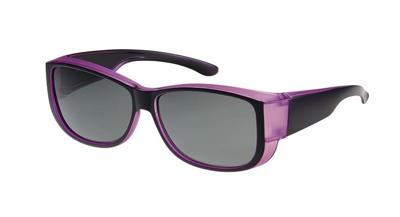 FitOfar overzetzonnebril zwart/paars unisex met groene lens VZ0035M FitOfar overzetzonnebril zwart/paars unisex met groene lens VZ0035M
