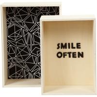 Creativ Company Showdozen, rechthoek, h: 27+31 cm, d: 12,5 cm, b: 19,5+22,5 cm, 2 stuk/ 1 set - thumbnail