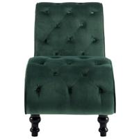 Chaise longue fluweel groen - thumbnail