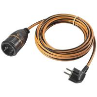 Sygonix SY-5597568 Stroom Verlengkabel 16 A Zwart, Oranje 5 m H05VV-F 3G 1,5 mm² Afsluitbaar - thumbnail