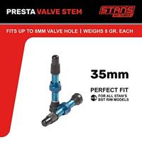 STANS Stan&apos;s valve stem aluminium (pair) - universal, presta - blue - 35mm - thumbnail