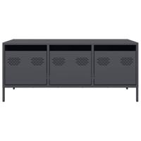 Salontafel 101,5x50x43,5 cm koudgewalst staal antracietkleurig - thumbnail